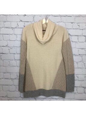 Cashmere Cashmere Ivory Cowl Neck Sweater 100% Cashmere No Size S? HOLE